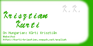 krisztian kurti business card