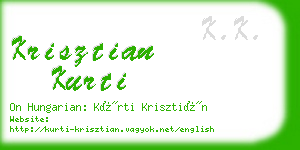 krisztian kurti business card